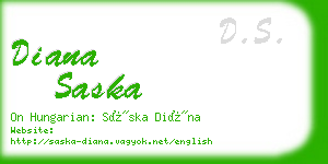 diana saska business card